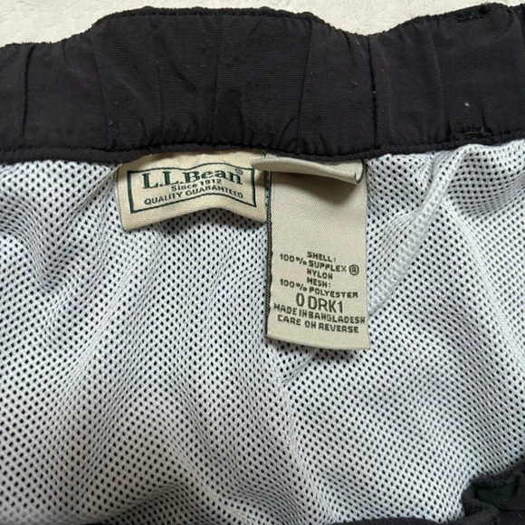 Vintage L.L. Bean Mens Swim Trunk Shorts Large Dark Grey‎ Lined Nylon 0DRK1 - Picture 7 of 10